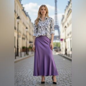 Paris Print Cotton Blouse Novelty Print NWT